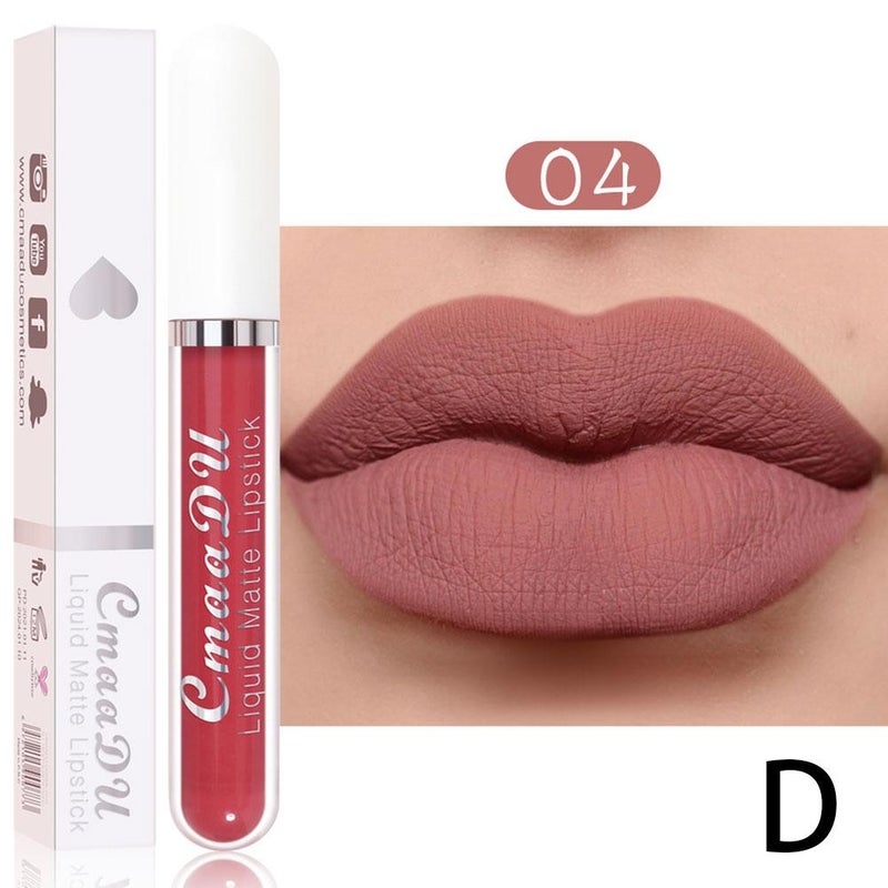 CmaaDu 18-shade matte waterproof long-lasting lipstick, long-lasting moisturizing lip gloss